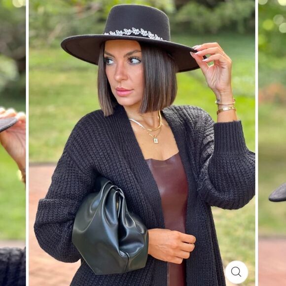 Rhinestone fedora hat - Picture 3 of 4